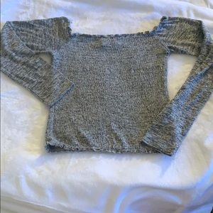 Grey Hollister off the shoulder top